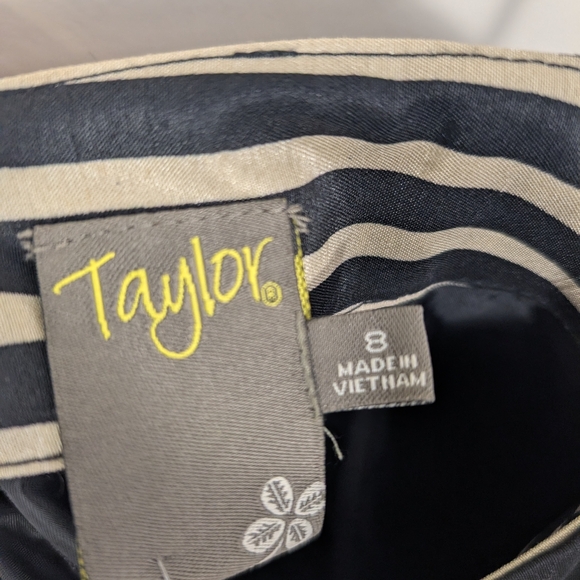 Taylor Stripe Silk Blend Strappy Cocktail Mini Dress NEW! - Picture 6 of 8